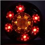 Duokon Feu de Position Latéral, Lampe de Rétroviseur à 24 LED Rouge-Jaune Lampe de Signalisation Imperméable pour Camion/Remorqu