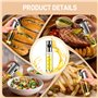 Starward 2 Pièces Pulvérisateur Huile Cuisine en Verre, Spray Huile d'Olive 100 ml, avec 2 x Entonnoirs, 2 x Brosses à Huile, 2 