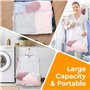 Lot de 2 grands filets à linge pour machine à laver, sac à linge avec poignées, 50 x 60 cm, sac à linge avec fermeture éclair, d