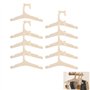Lot de 10 cintres en bois antidérapants pour vêtements de bébé