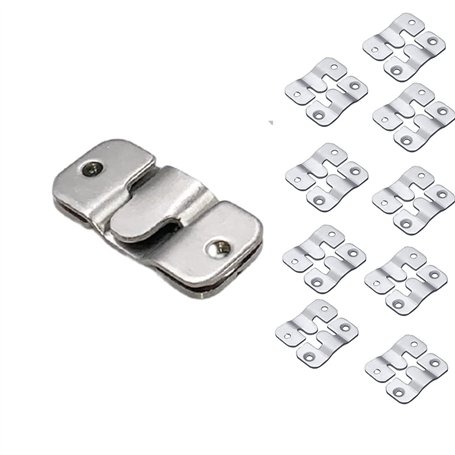 Lot de 10 paires de crochets à emboîter pour cadre photo - Robustes - Pour grand affichage de photos