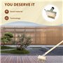 Lot de 4 brosses de désherbage pour mauvaises herbes - Brosse en acier avec manche - Brosses de rechange - Grattoir à joints - B