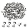 inodiref 50 Pièces Rivets Pour Cuir 10mm Vis Chicago Inox Rivet a Frapper Inox Pour Bricolage en Cuir