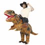 FXICH Costume gonflable Trex pour adulte,Homme&Femme Cavalier Dinosaure Funny Fancy Dress Party Inflatable Costume Brown(Convien