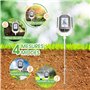 YAMRON testeur humidité Plante,4 en 1 numérique testeur ph Sol,Humidité/PH/Température/Ensoleillement,Écran LCD rétroéclairé,con