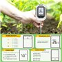 YAMRON testeur humidité Plante,4 en 1 numérique testeur ph Sol,Humidité/PH/Température/Ensoleillement,Écran LCD rétroéclairé,con