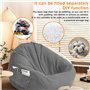 LEKEFETO Housse de Pouf pour Enfants - Housse de Pouf - sans Rembourrage - pour Femme et intérieur - Relaxation - Chambre - 80 x