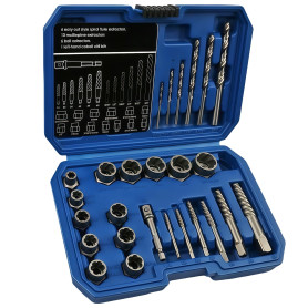 LEKEFETO Lot de 26 extracteurs de vis et d'écrous, en acier inoxydable 42CrMo/35CrMo, avec sac de transport, pour vis, écrous et LEKEFETO Lot de 26 extracteurs de vis et d'écrous