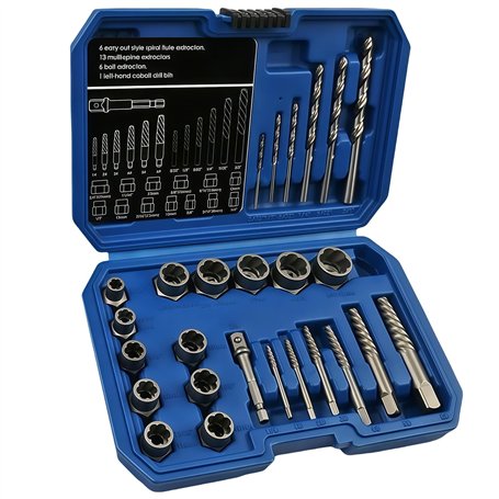 LEKEFETO Lot de 26 extracteurs de vis et d'écrous