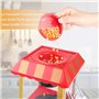 Machine à pop-corn rétro - 1200 W - Pour la maison - Avec air chaud - Sans graisse - Sans huile - Opération à un bouton - Popcor
