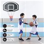 FUNJEPE Panier de basket-ball mural, grand panneau arrière de 72,4 x 45,7 cm, panneau arrière en polyéthylène incassable, filet