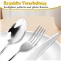 Set de Couverts pour 6 Personnes, 30 Pièces Couverts avec Couteau, Fourchette, Couverts de Table Polis Miroir, Couverts Lavables