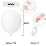 50PCS Ballons Blanc