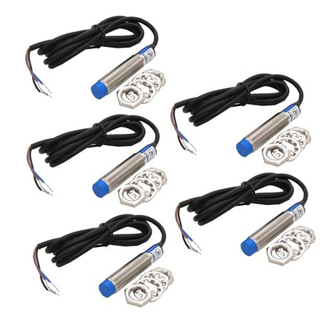 DollaTek 5Pcs Interrupteur de capteur de proximité inductif LJ12A3-4-Z/BX de Remplacement à 3 Fils NPN DC6-36V