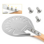 QOUBNIC Pelle a Pizza, 7 Pouces Ronde Pelle Pizza Perforée en Aluminium avec Longue Poignée en Bois Amovible pour la Cuisson de 