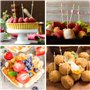 Lot de 110 brochettes à cocktail en bois - Pour cocktails - Cure-dents - Pour amuse-bouche - Décoration de cocktail - 12 cm - Pe