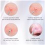 Kit d'outils pour enlever les points noirs et un miroir portable, Blackhead extracteur d'acné avec boîte pour le traitement et l