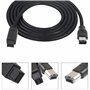 MEIRIYFA FireWire 1394B 9 broches mâle vers 6 broches mâle Firewire 800 vers 400 IEEE Câble d'extension pour appareils photo num