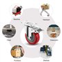 Voluker Roulette Pivotante avec Frein 4 Puces, Lot de 4 Roulettes pour Meubles avec Capacité de Capacité de 400kg, Rouge