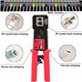 MAYLINE RJ45 Cerclage pour Câbles Réseau Outils Kit Professionnel Réseau Pince À Sertir rj45, RJ12 RJ11 CAT5 CAT6 Entretien du K