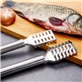Zasjon écaille de poisson en acier inoxydable, 2 pièce ecailleur de poisson grattoir poisson professionnel conception en dents d
