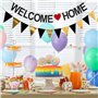 LYJOW Guirlande Welcome Home, Noir Welcome Home Banderole Decorative de Welcome Home pour la Decoration de Fête de Famille de la