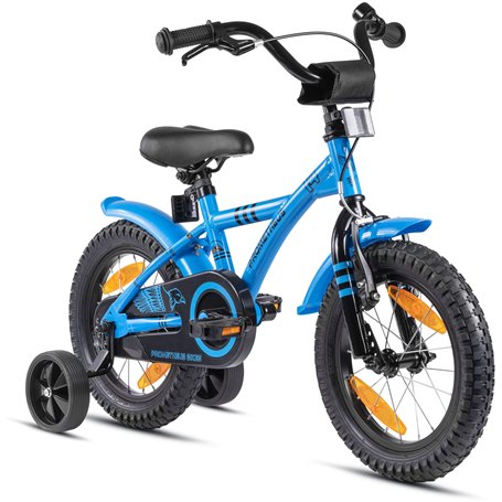 PROMETHEUS BICYCLES Velo Enfant 4 Ans Garcon vélo Fille 14 Pouces a Roulette pour 3 a 5 Ans - BMX en Bleu
