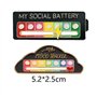 Social Battery Pin,4 Pcs Social Battery D'humeur Broches de Batterie D'humeur,Humeur Exprimant L'épingle,Épingles D'humeur Inter