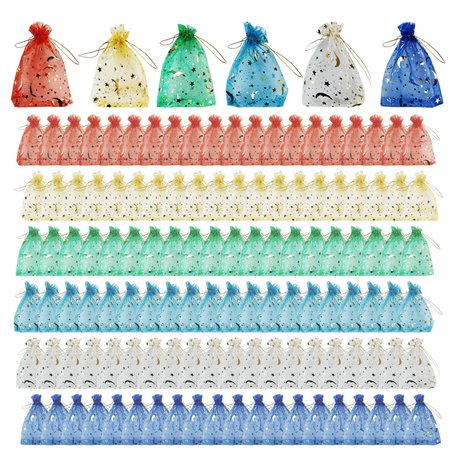 120 Pièces De Sacs De Gaze Colorés