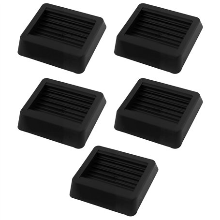 Lot de 5 patins de meubles antidérapants en caoutchouc rectangulaires pour tous les sols et roues