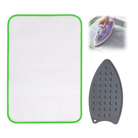 1 pièce Silicone Tapis de Repos de Repassage avec 1 Morceau de Tapis d'isolation Thermique à Repasser