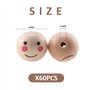 perles en bois smiley