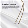 TAFACE 4pcs chaîne de lunettes rétro avec 4 paires de boucles antidérapantes, lanière de lunettes de soleil neutres, chaîne de l