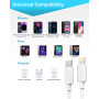 Câble USB C vers Lightning 1M/Lot de 2[Certifié Apple MFi], Câble iPhone USB C Cable Lightning USBC Charge Rapide Cable Chargeur