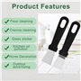 Lot de 2 grattoirs de cuisine en plastique - Grattoir en acier inoxydable - Ustensiles de nettoyage pour four, réfrigérateur, cu