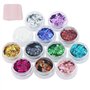 Festival Paillettes Visage avec Lot de 50 lingettes de maquillage 12 Couleurs Paillettes Déguisement Festif Paillettes Ongles Ch