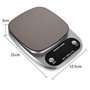 Balance De Cuisine Échelle De Nourriture Kitchen Scale Numérique Multifonction en Acier Inoxydable Cristaux Liquides avec Gamme 