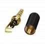 PNGKNYOCN connecteur 3.5mm Jack a souder, 1/8" TRRS 4 pôles plaqué Or Connecteur de borne de câble Audio de Remplacement pour ré