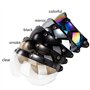 Breale Casque universel de moto coupe-vent visière avant Flip Up 3 Snap Sun Shield demi-visage remplacement casque visière acces