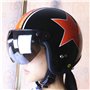 Breale Casque universel de moto coupe-vent visière avant Flip Up 3 Snap Sun Shield demi-visage remplacement casque visière acces
