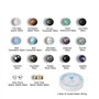 870pcs De Pierre Naturelle Multicolore 6 mm 15 Styles Perles de Pierre pour la Fabrication de Bijoux et la Guérison des Pierres