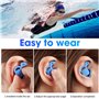 ZEEOYAN Bouchon Oreille Piscine Adultes, 4 Paires bouchon d'oreille piscine de natation en Silicone Réutilisables et Imperméable