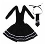ROSVAY Lingerie Robe Cosplay Écolière Sexy Uniforme Costume Etudiante en Dentelle Transparente, Schoolgirl Outfit Femme Sailor C