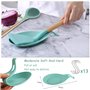 Ustensiles de Cuisine,Silicone Ustensiles de Cuisine en Bois Ustensiles Cuisine Antiadhésive Set,Silicone de qualité Alimentaire