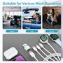 4 en 2 Chargeur pour Apple Watch, Cable Apple Watch Chargeur Montre Magnitique USB C Chargeur iWatch Chargeur Apple Watch et iPh