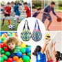 Lot de 2 sacs en filet pour ballon de basket-ball portable - Sac en maille - Sac de rangement pour ballon de football - Filet de
