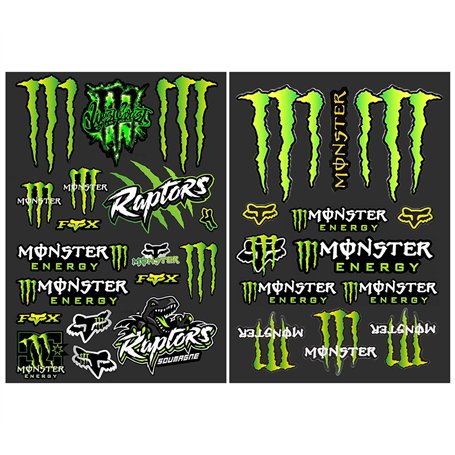 2 pièces autocollants Monster Energy