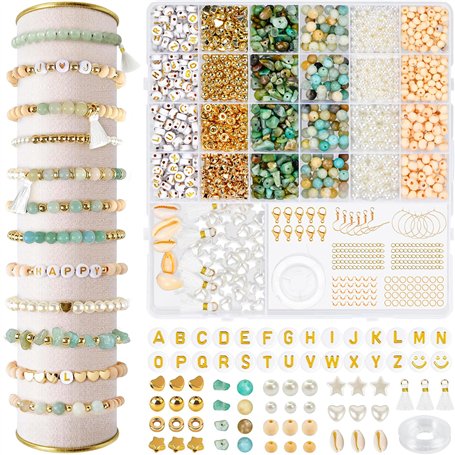XULIERUX Perles Pierre Naturelle DIY Kit Bracelet
