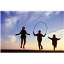LVZONGXIN Corde à sauter pour enfants, 260 cm, réglable, avec poignée en bois, pour garçons et filles