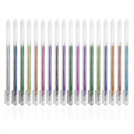 KRYMSON Lot de 18 Stylos à Paillettes Métalliques